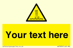 Custom warning artificial waterfall